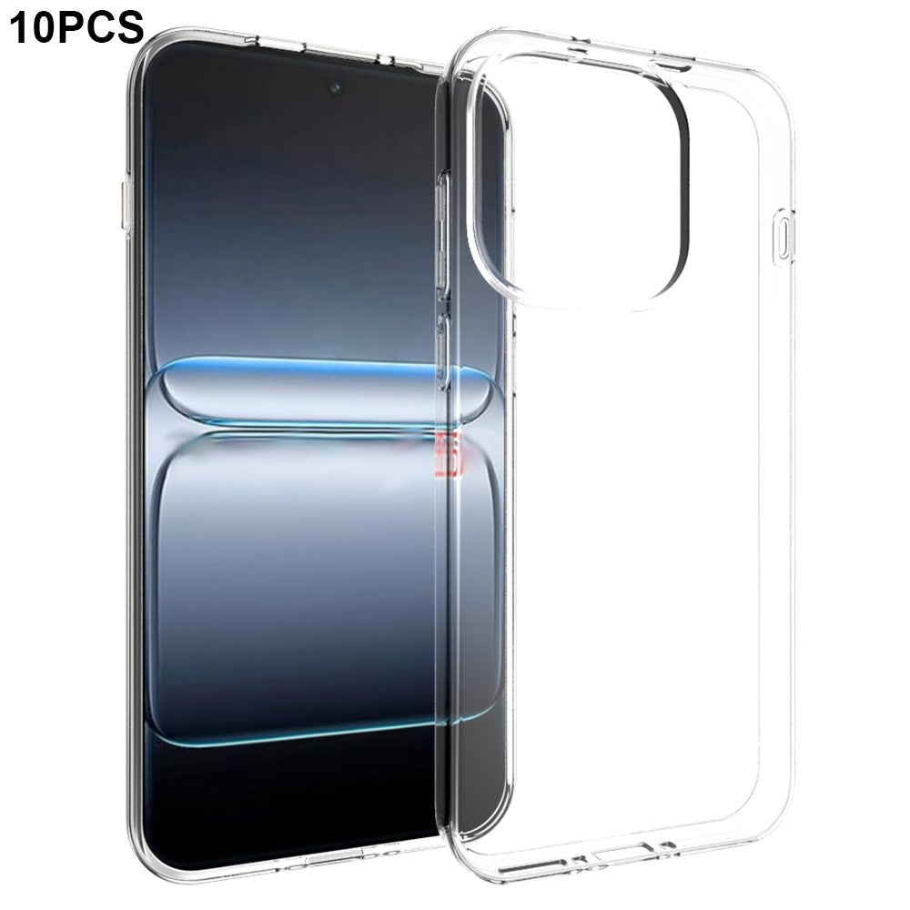 10 st/förpackning för OnePlus 15 5G-skal vattenstämpelfritt TPU-skyddande genomskinligt mobilskal