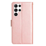 Samsung Galaxy S23 Ultra Prägling Blommiga Fjärilar Stativ Plånboksfodral Reptåligt PU-läder Folio Flipfodral