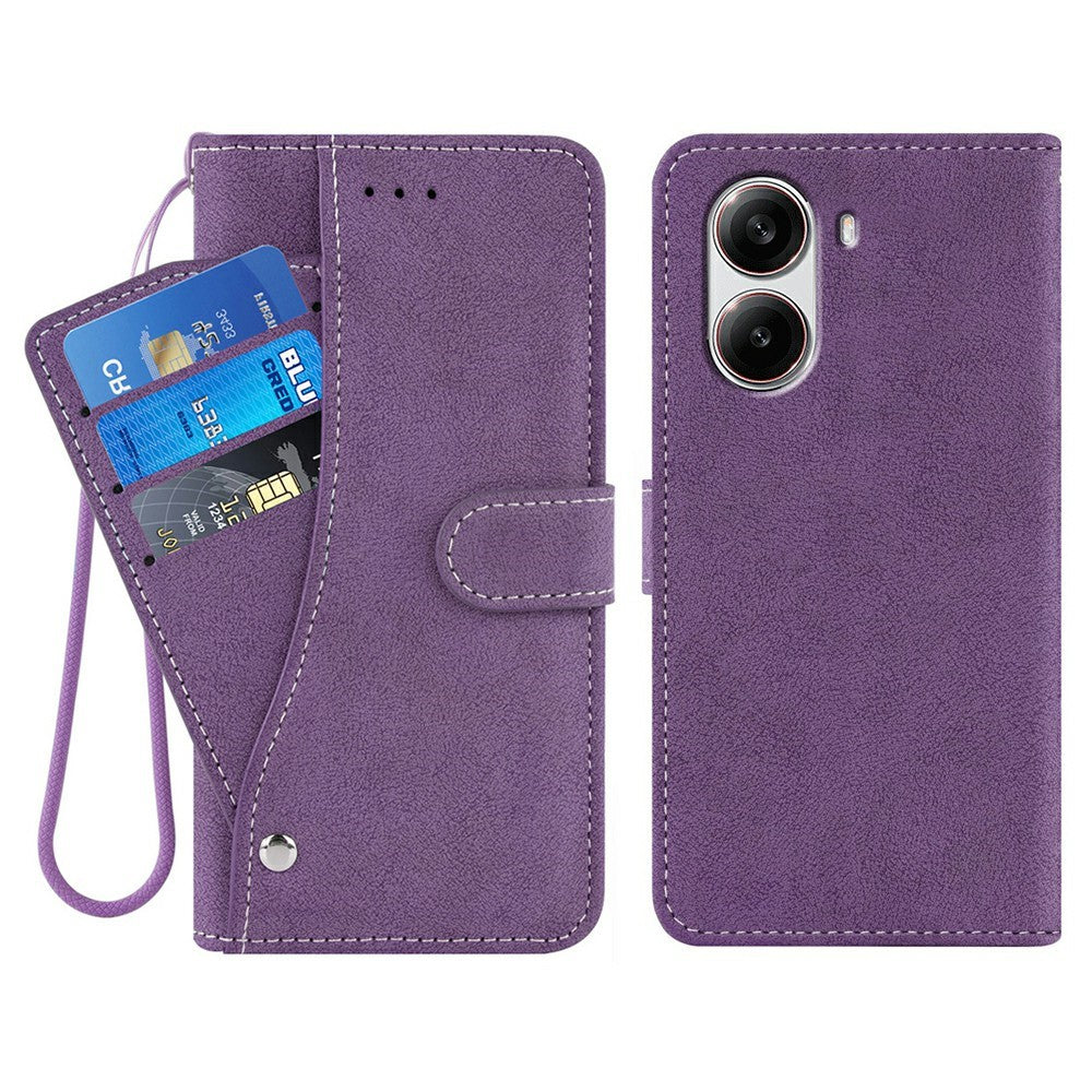 For Xiaomi Redmi Turbo 4 5G  /  Poco X7 Pro 5GCase Retro PU Leather Wallet Phone Cover with Rotating