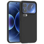 For Xiaomi 17 Pro Case Soft Matte Back TPU Black Phone Cover (Large Cutout)