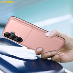 AMORUS For Samsung Galaxy S26 Case with Sliding Card Holder PC TPU Phone Back Cover