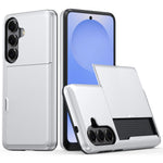 AMORUS For Samsung Galaxy S26 Case with Sliding Card Holder PC TPU Phone Back Cover