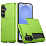 AMORUS For Samsung Galaxy S26 Case with Sliding Card Holder PC TPU Phone Back Cover