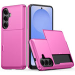 AMORUS For Samsung Galaxy S26 Case with Sliding Card Holder PC TPU Phone Back Cover