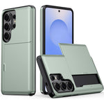 AMORUS For Samsung Galaxy S26 Ultra Case with Sliding Card Holder PC TPU Phone Back Cover