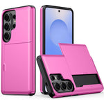 AMORUS For Samsung Galaxy S26 Ultra Case with Sliding Card Holder PC TPU Phone Back Cover