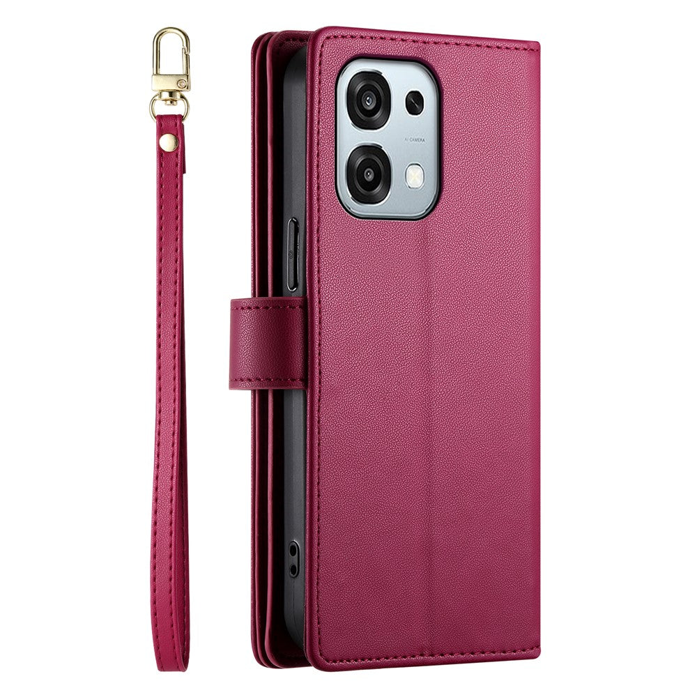 Leather Case For Oppo F31 5G  /  A6 Pro 5G  /  A6 Pro 4G Zipper Pocket Wallet Phone Cover with Straps
