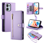 Leather Case For Oppo F31 5G  /  A6 Pro 5G  /  A6 Pro 4G Zipper Pocket Wallet Phone Cover with Straps