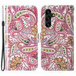 For Samsung Galaxy A04s 4G (164.7mm) Pattern Embossed Phone Case PU Leather TPU Wallet Case with Stand / Hand Strap