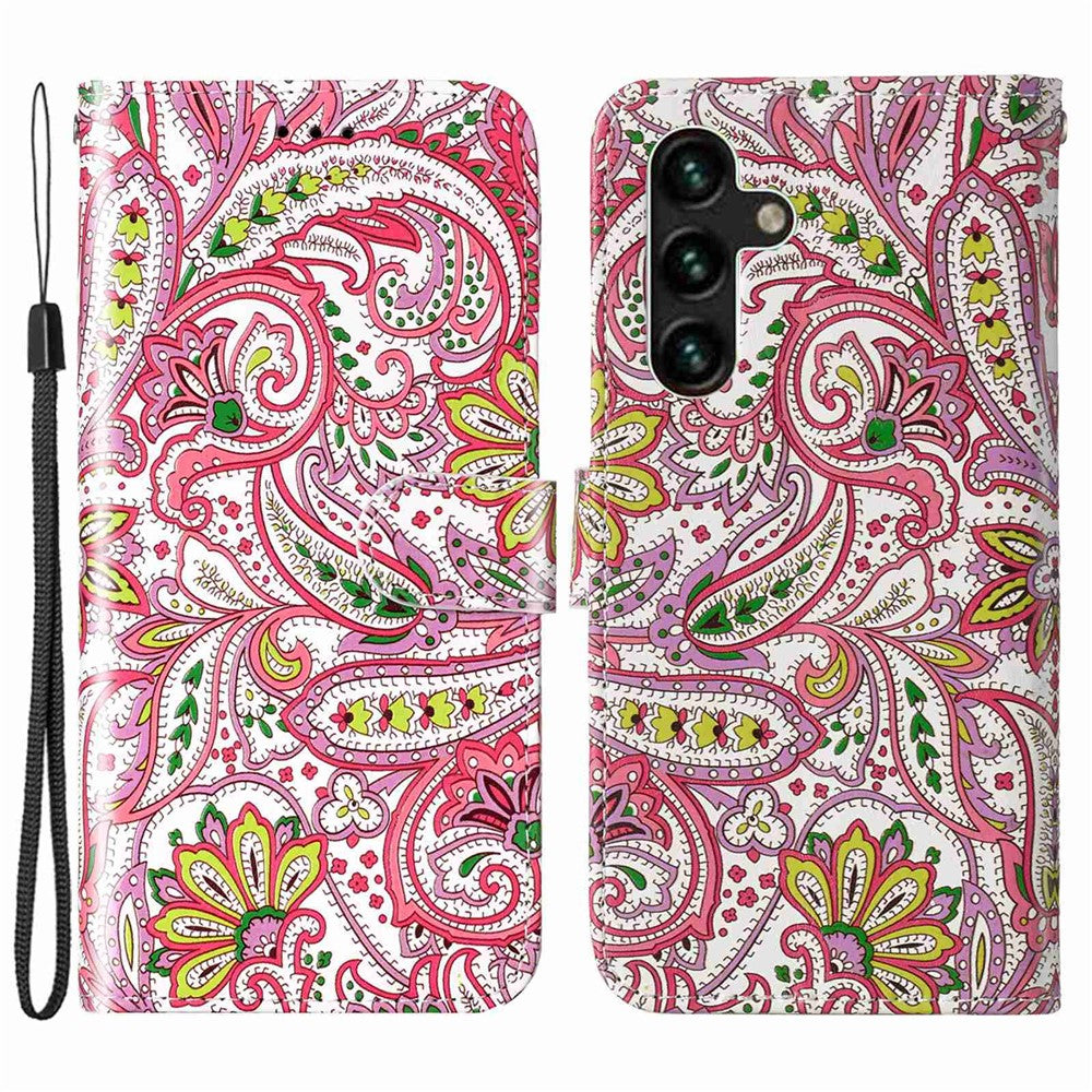 For Samsung Galaxy A04s 4G (164.7mm) Pattern Embossed Phone Case PU Leather TPU Wallet Case with Stand / Hand Strap