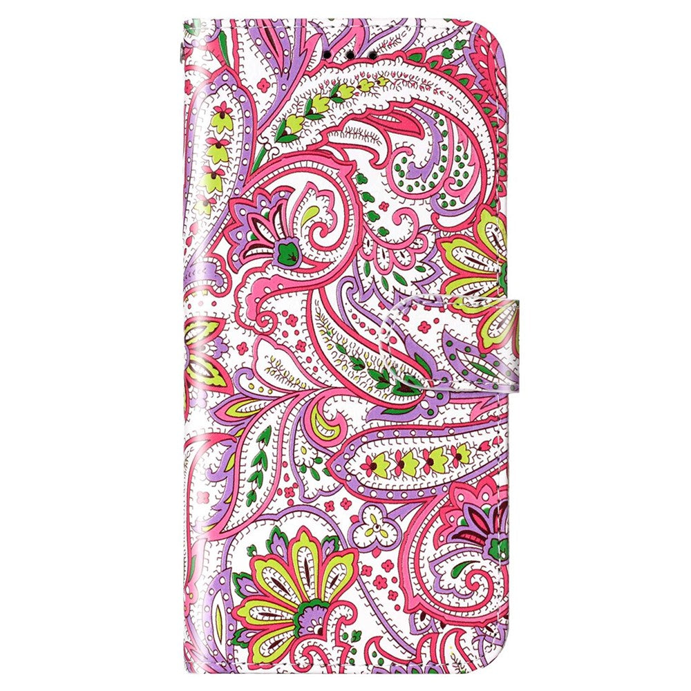 For Samsung Galaxy A04s 4G (164.7mm) Pattern Embossed Phone Case PU Leather TPU Wallet Case with Stand / Hand Strap