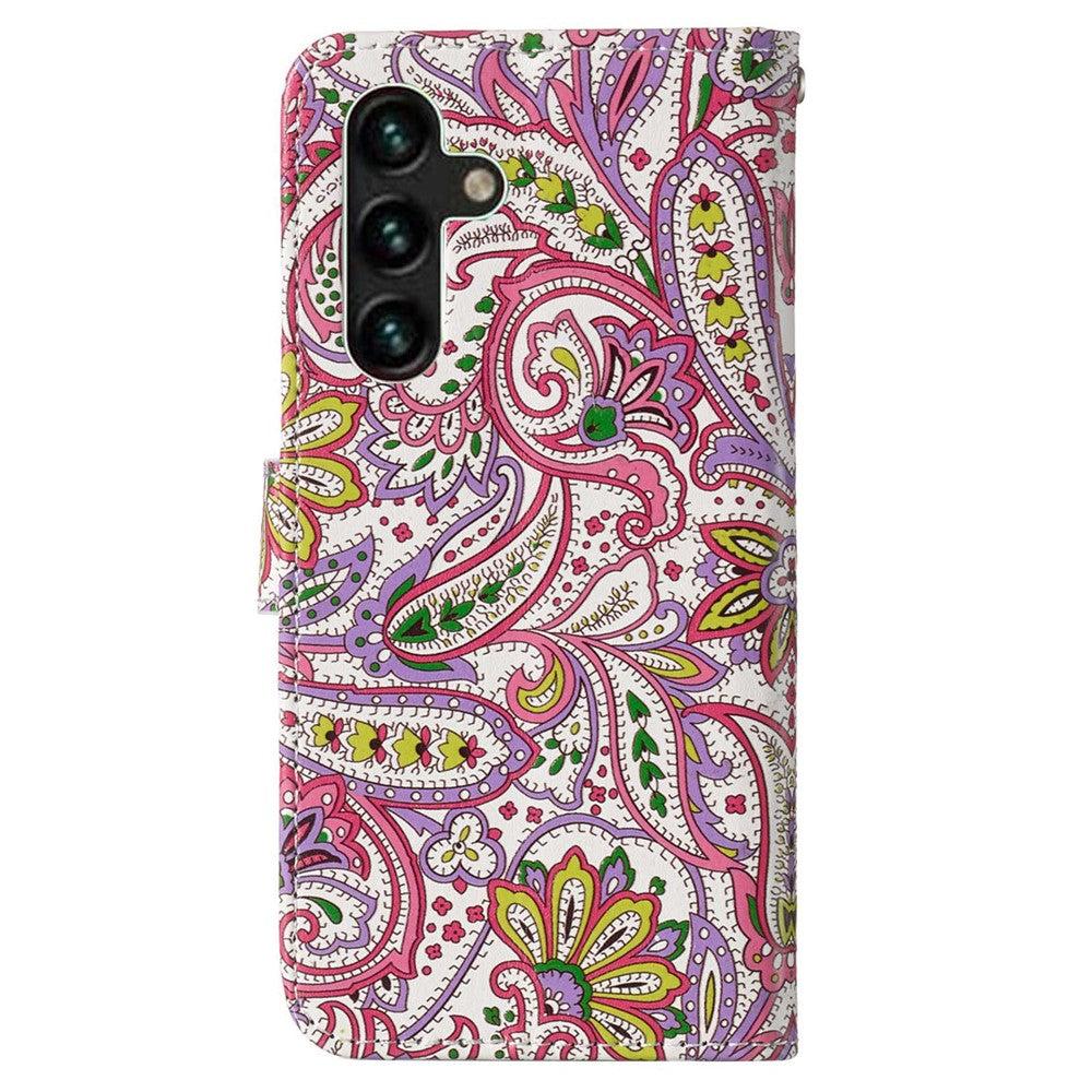 For Samsung Galaxy A04s 4G (164.7mm) Pattern Embossed Phone Case PU Leather TPU Wallet Case with Stand / Hand Strap