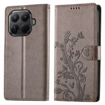 Xiaomi 15T Pro-pung med sommerfugle- og blomstermønster i PU-læder, mobilcover med håndledsrem