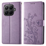 Xiaomi 15T Pro-pung med sommerfugle- og blomstermønster i PU-læder, mobilcover med håndledsrem