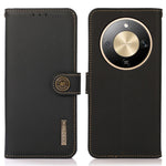 KHAZNEH for Honor Magic8 Lite 5G / X9d 5G / X70 5G Case Genuine Cow Leather RFID Blocking Wallet Phone Cover