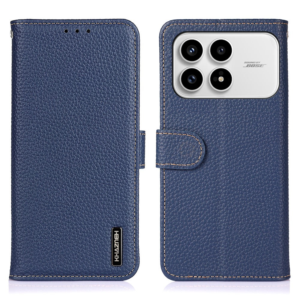 KHAZNEH Skal För Xiaomi Redmi K90 5G / Poco F8 Pro 5G Äkta Koläder Flipfodral För mobil