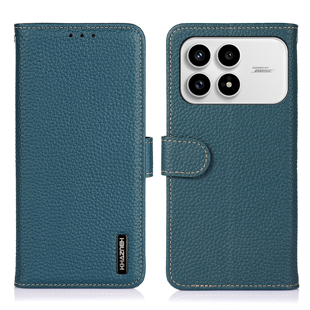 KHAZNEH Skal För Xiaomi Redmi K90 5G / Poco F8 Pro 5G Äkta Koläder Flipfodral För mobil