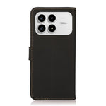 KHAZNEH for Xiaomi Redmi K90 5G / Poco F8 Pro 5G Case Genuine Cow Leather RFID Blocking Wallet Phone Cover