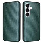 Fallsäkert PU-läderfodral till Samsung Galaxy S26 med kolfiberstruktur