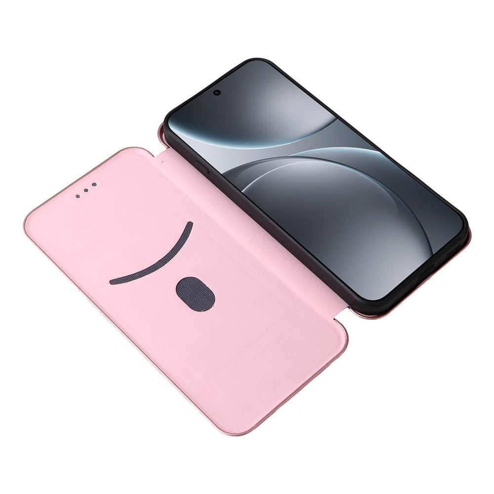 For Oppo Find X9 5G Case Carbon Fiber Texture Drop-Proof PU Leather Phone Cover