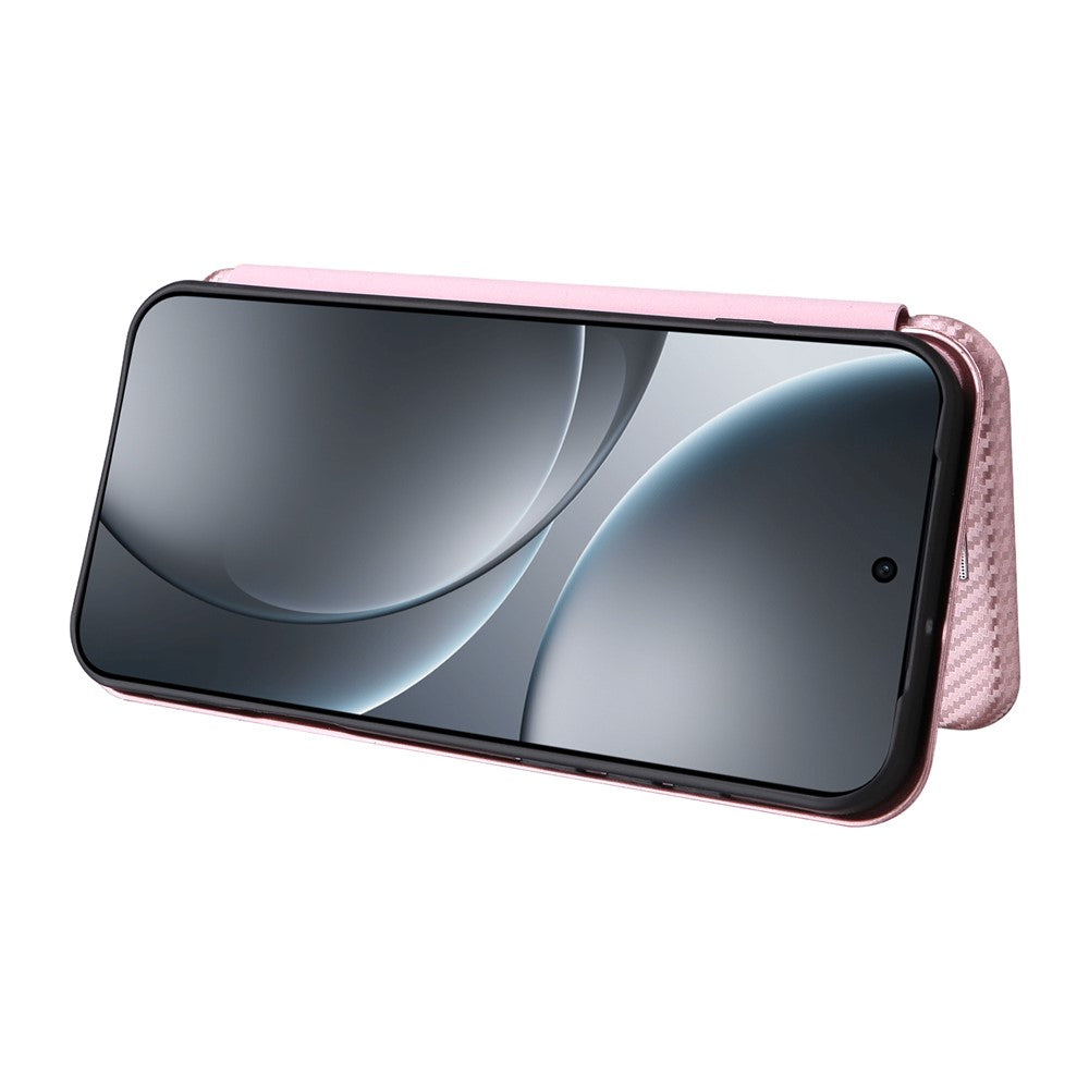 For Oppo Find X9 5G Case Carbon Fiber Texture Drop-Proof PU Leather Phone Cover