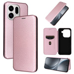For Oppo Find X9 5G Case Carbon Fiber Texture Drop-Proof PU Leather Phone Cover