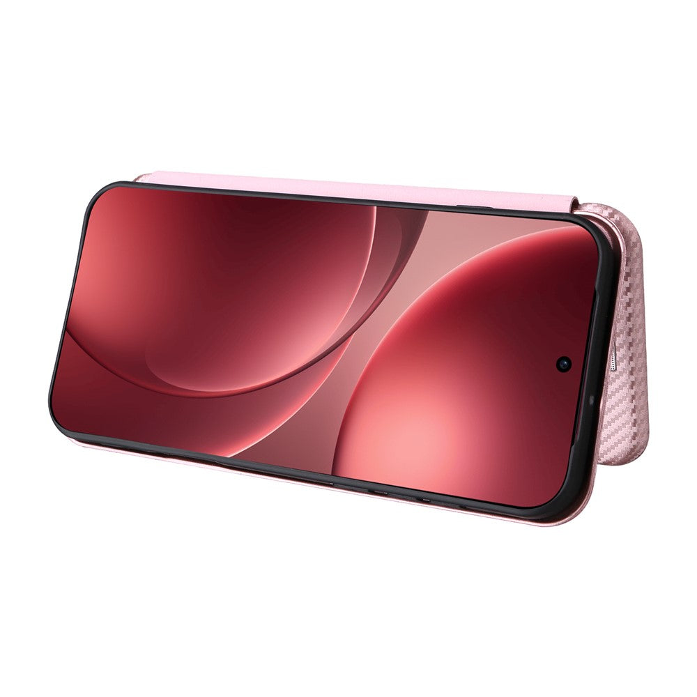 For Oppo Find X9 Pro 5G Case Carbon Fiber Texture Drop-Proof PU Leather Phone Cover