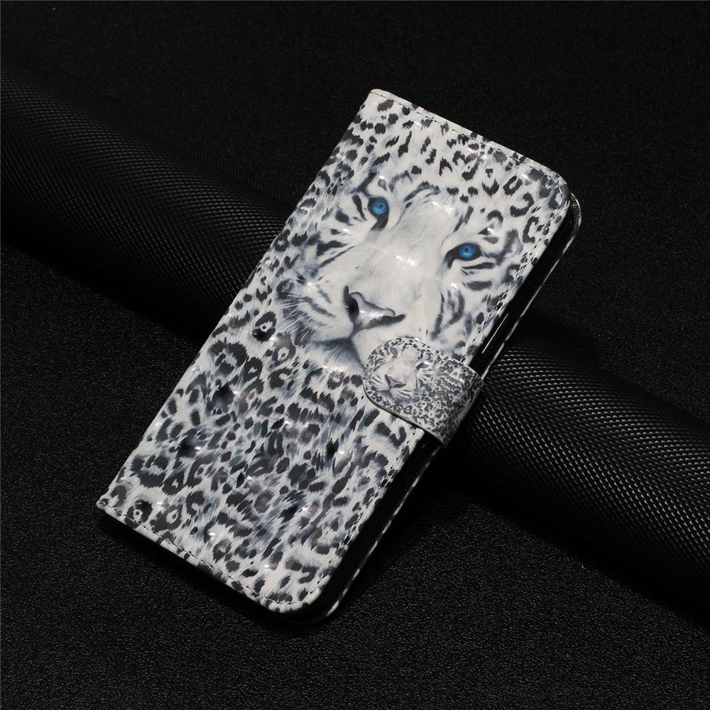 For Samsung Galaxy S23 Ultra 3D Pattern Printing PU Leather Flip Wallet Case Stand Magnetic Shockproof Protective Phone Cover with Strap