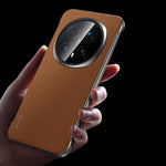 SULADA For Honor Magic8 Pro 5G Case Genuine Cow Leather Frameless Phone Back Cover