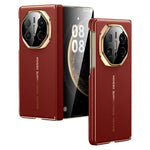 SULADA For Huawei Mate X6 Magnetic Case Dual-Axis Design Hinge Protection Genuine Cow Leather + PC Phone Cover
