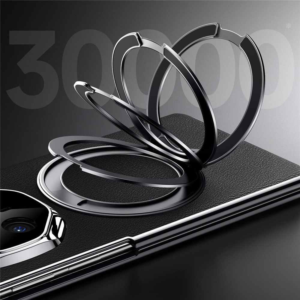 SULADA For Huawei Mate X5 Magnetic Case with Kickstand / Screen Film Genuine Cow Leather PC Phone Cover