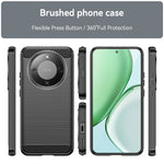 Protective Case for Honor Magic8 Lite 5G / X70 5G / X9d 5G Phone Cover Carbon Fiber Texture Brushed