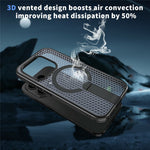 For Xiaomi 17 Magnetic Case Kickstand Grid Texture TPU PC Phone Back Cover
