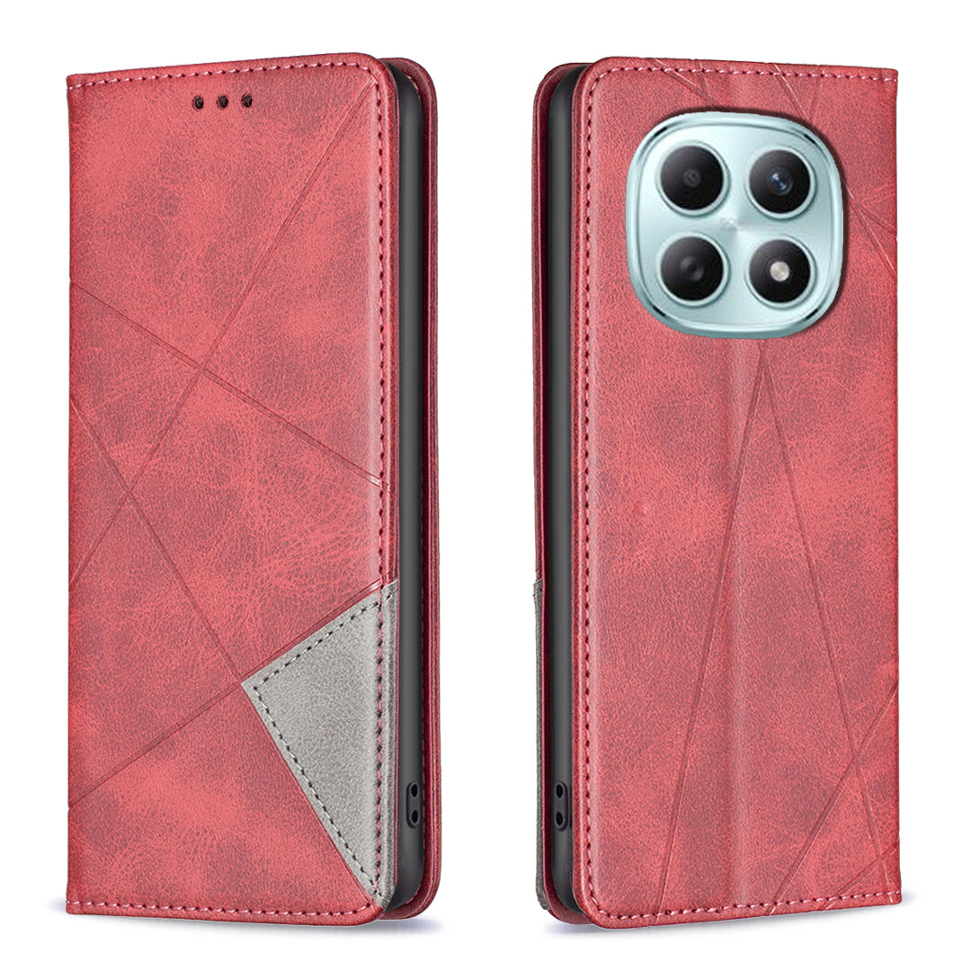 For Xiaomi Redmi Note 15 Pro 4G (Global) Case Card Slots Geometry Imprint Leather Phone Cover