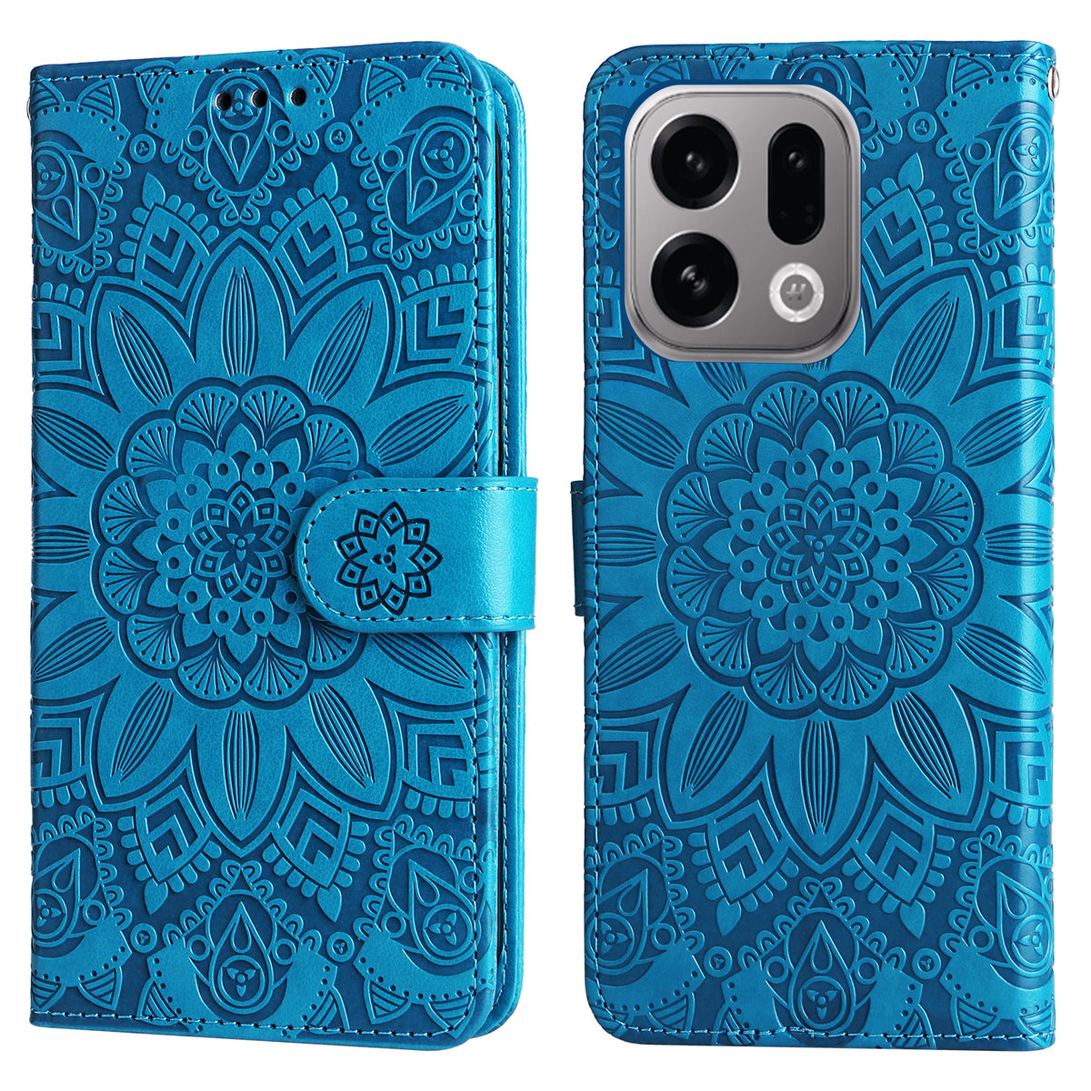 For Oppo Find X9 5G Case Sunflower Imprint Leather Wallet Phone Cover