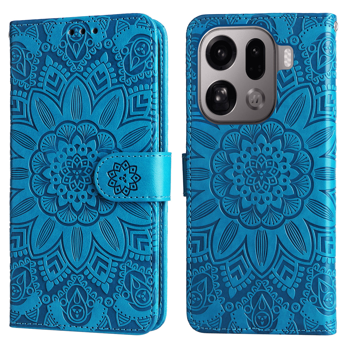 For Oppo Find X9 Pro 5G Case Sunflower Imprint Leather Wallet Phone Cover