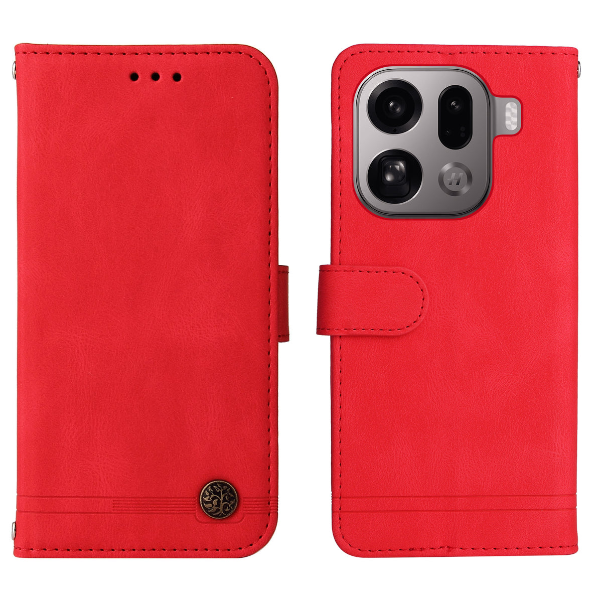 For Oppo Find X9 Pro 5G Leather Wallet Cases Skin Touch Phone Cover Stand with Strap