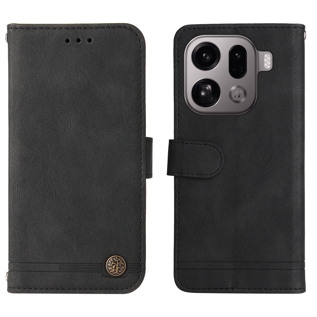 For Oppo Find X9 Pro 5G Leather Wallet Cases Skin Touch Phone Cover Stand with Strap