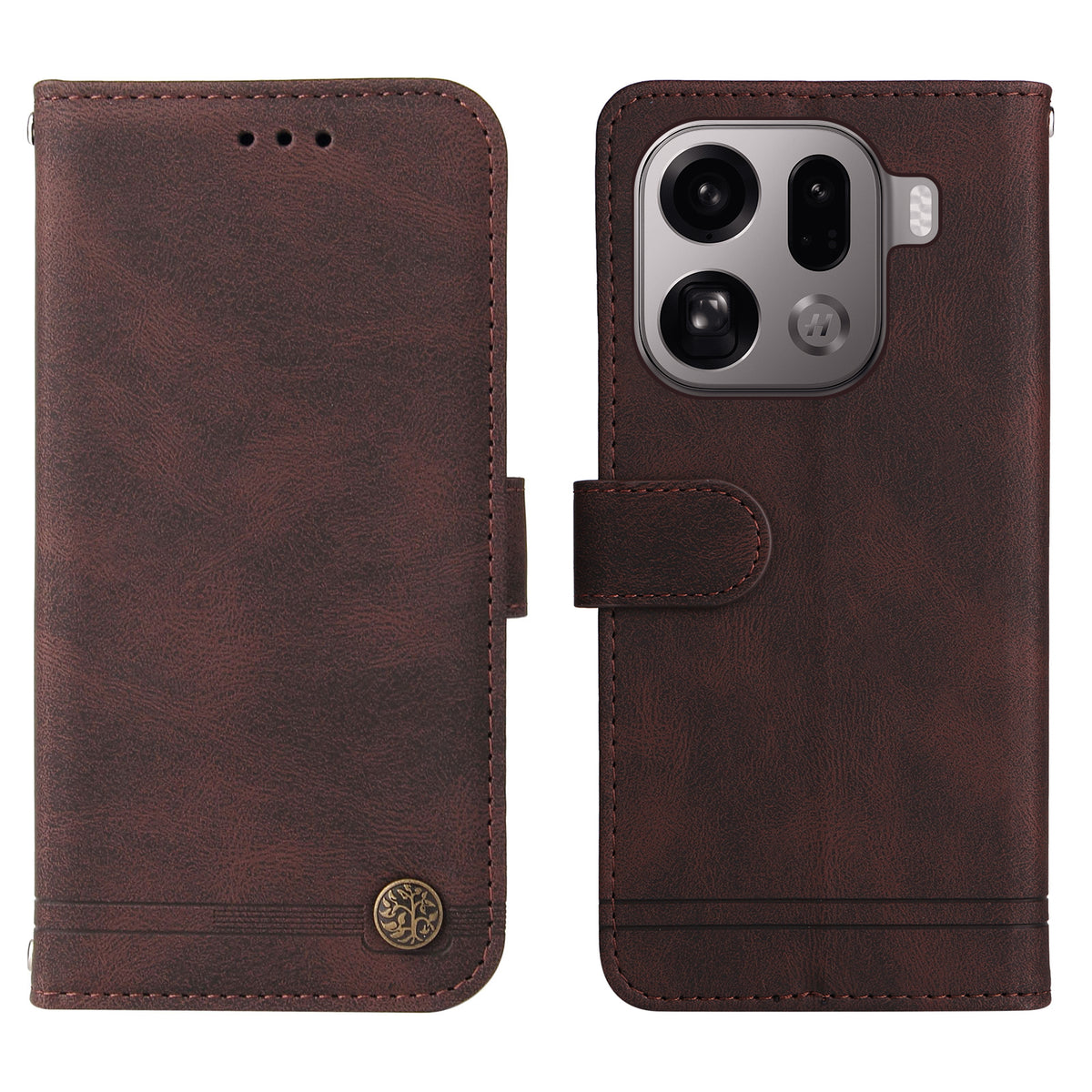 For Oppo Find X9 Pro 5G Leather Wallet Cases Skin Touch Phone Cover Stand with Strap