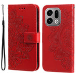 For Oppo Find X9 5G Case Floral Pattern PU Leather Wallet Stand Phone Cover