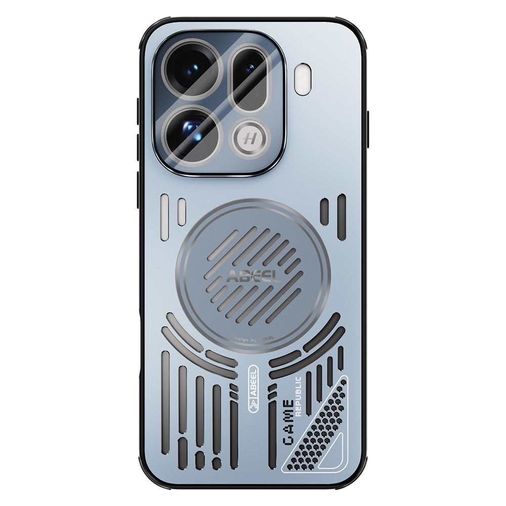 ABEEL magnetisk etui til Oppo Find X9 Pro 5G i aluminiumslegering + PC + TPU, hult og varmeafledende mobilcover