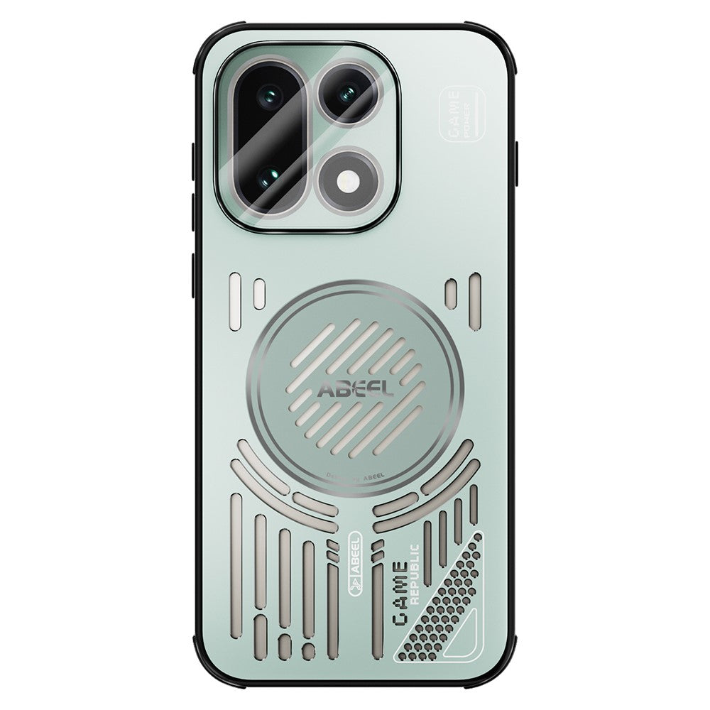 ABEEL For OnePlus 15 5G Magnetic Case Aluminium Alloy + PC + TPU Hollow Heat Dissipation Phone Cover