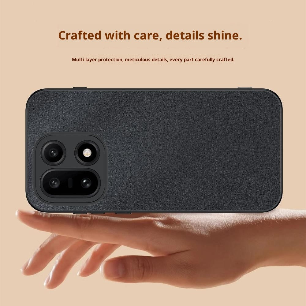OnePlus 15 5G-skal i PU-läder med PC-beläggning + TPU-skydd mot fall