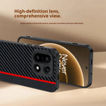 For OnePlus 15 5G Case Leather + PC Hard Phone Cover Carbon Fiber Texture