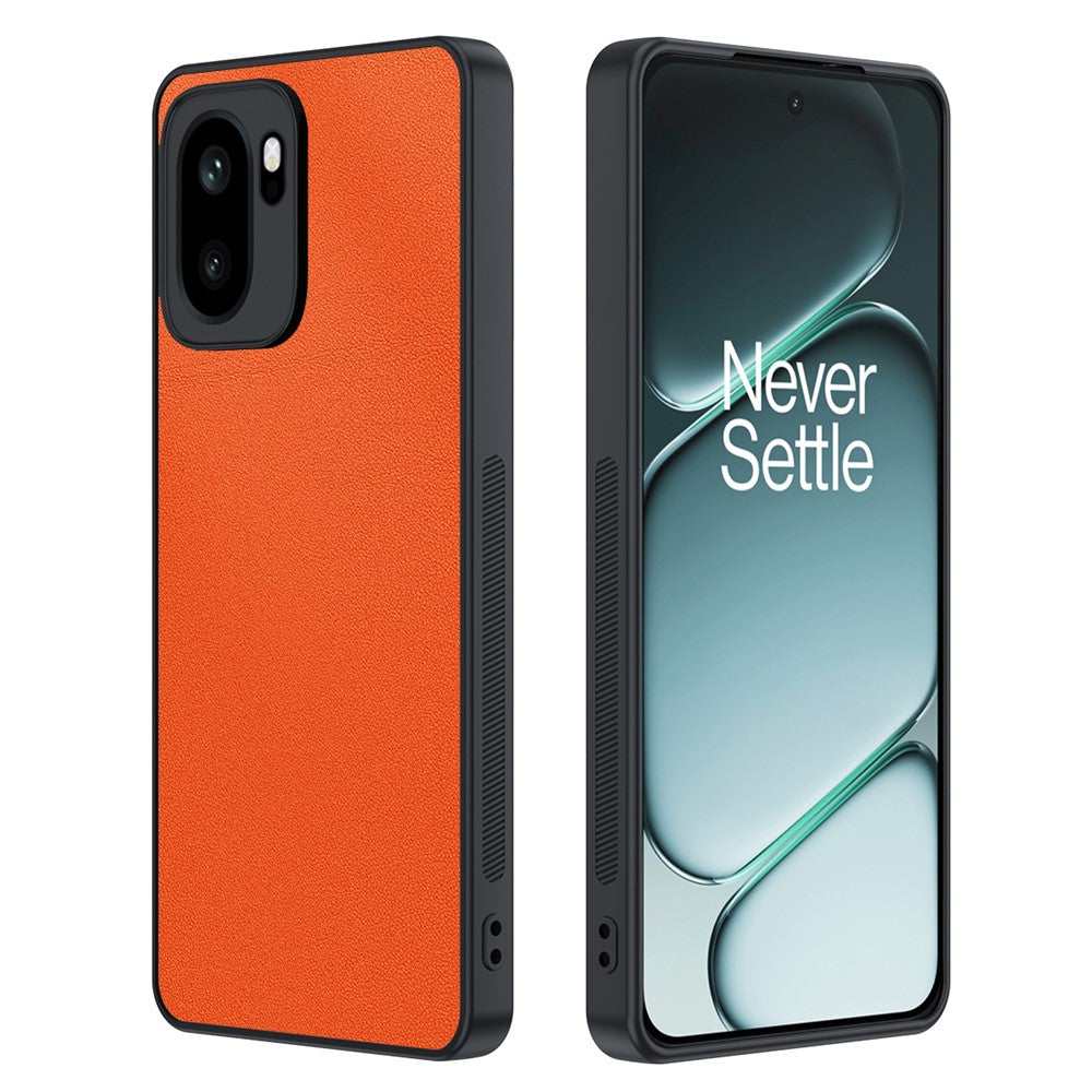 OnePlus 15R 5G / Ace 6T 5G / Ace 6 5G skal PU-läderbelagd PC + TPU fallskyddande mobilskal