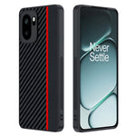 Til OnePlus 15R 5G / Ace 6T 5G / Ace 6 5G etui i læder + pc hårdt telefoncover kulfiber-tekstur