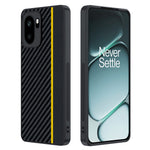 Til OnePlus 15R 5G / Ace 6T 5G / Ace 6 5G etui i læder + pc hårdt telefoncover kulfiber-tekstur