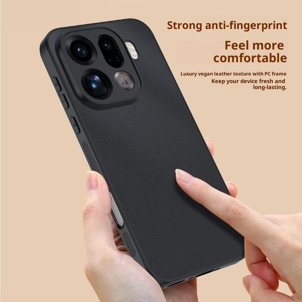 For Oppo Find X9 Pro 5G Case PU Leather Coated PC + TPU Anti-Drop Phone Cover