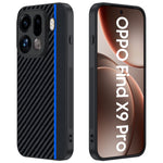 For Oppo Find X9 Pro 5G Case Leather + PC Hard Phone Cover Carbon Fiber Texture