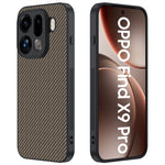 For Oppo Find X9 Pro 5G Case Leather + PC Hard Phone Cover Carbon Fiber Texture